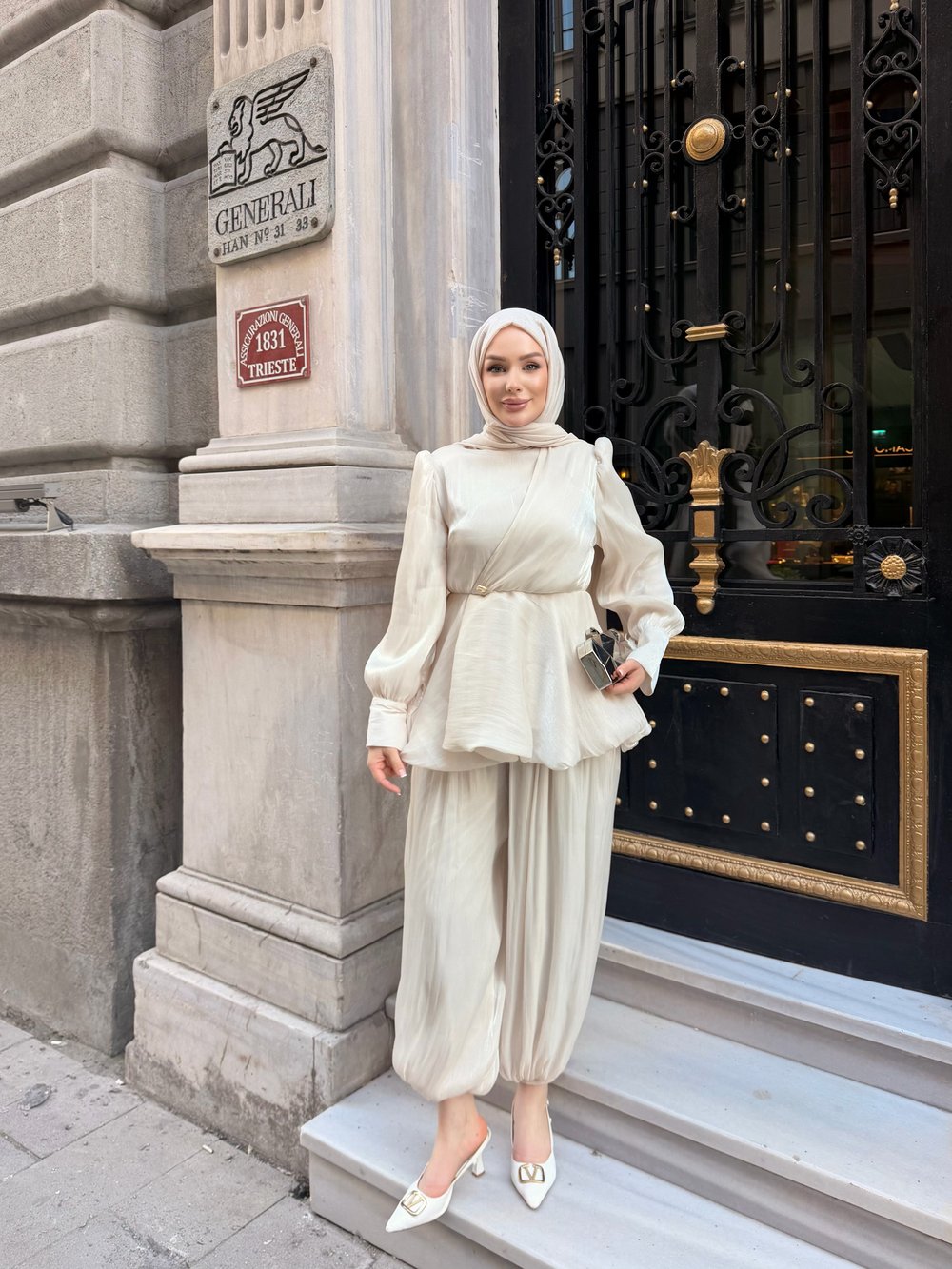 Gustto Pantalon Takım | Ekru