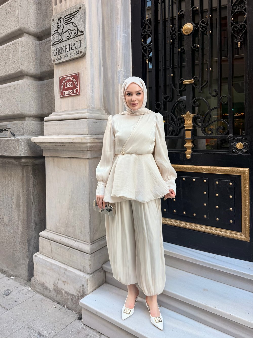Gustto Pantalon Takım | Ekru
