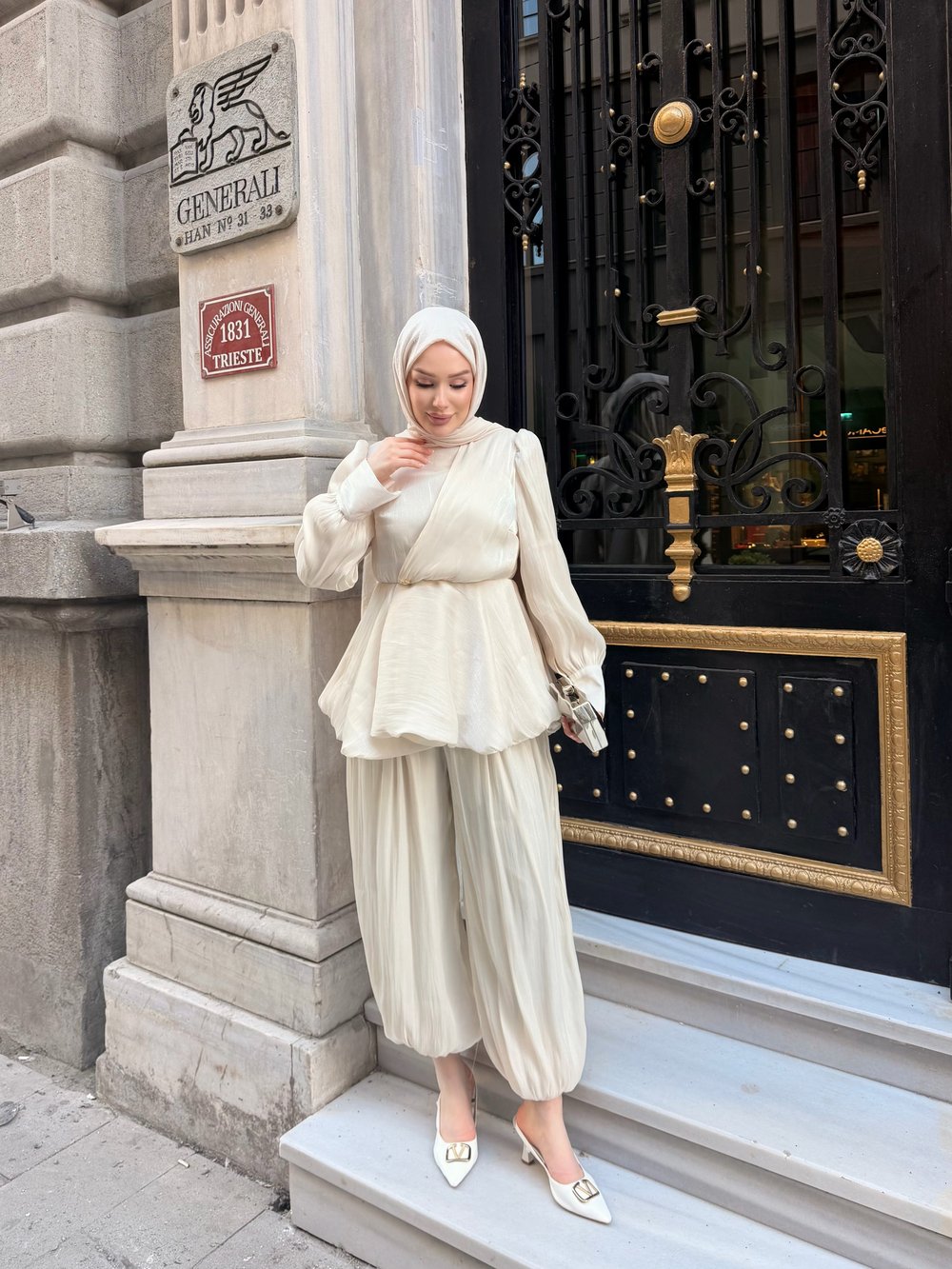Gustto Pantalon Takım | Ekru