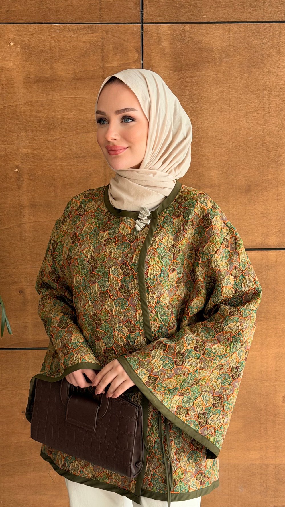 ROOS TASARIM CEKET BROŞ HEDİYELİ YEŞİL