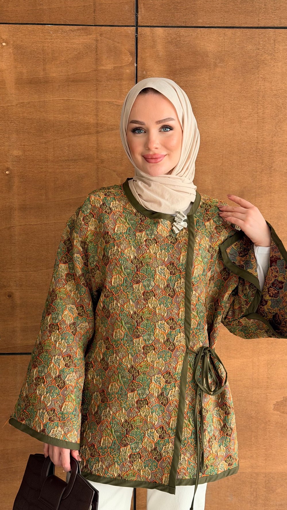 ROOS TASARIM CEKET BROŞ HEDİYELİ YEŞİL