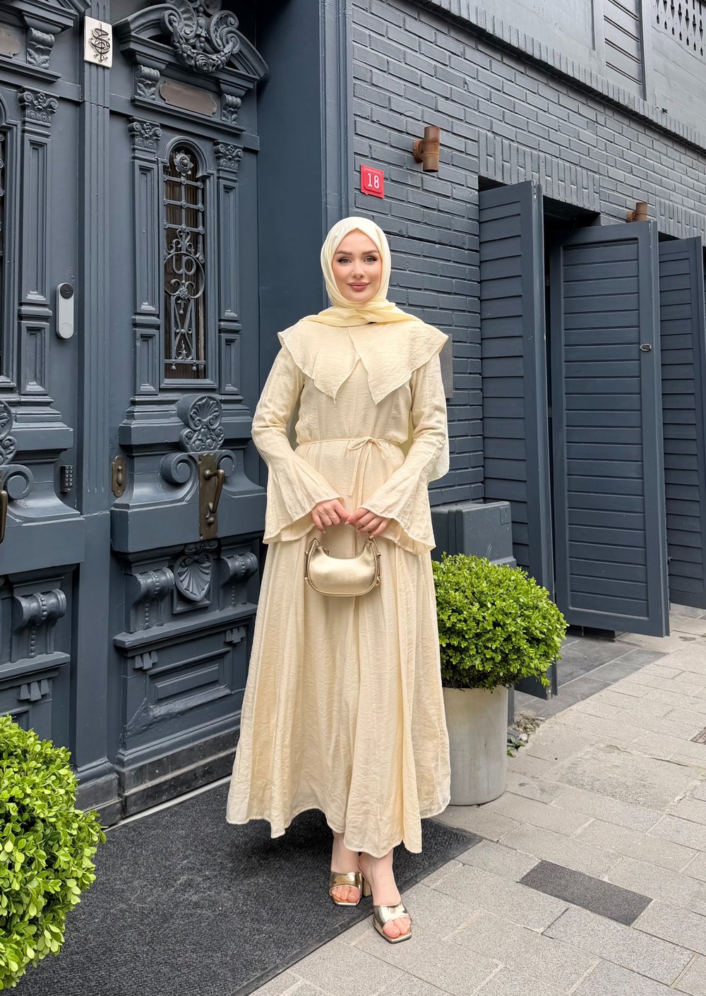 Sole Elbise | Sarı