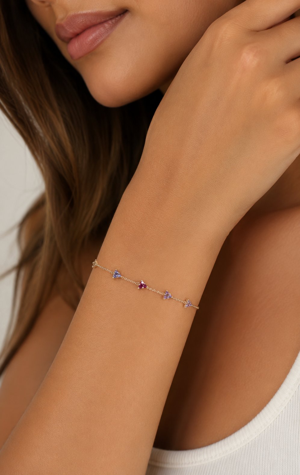 Chakra Model Altın Kaplama Bileklik