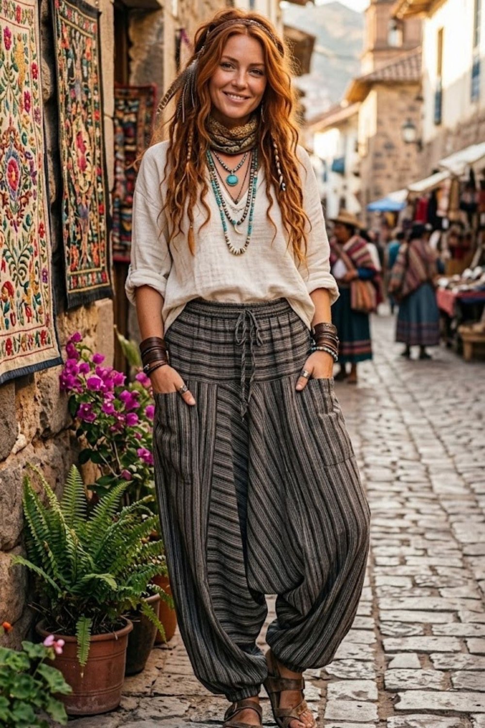 Etnik Nepal Şalvar