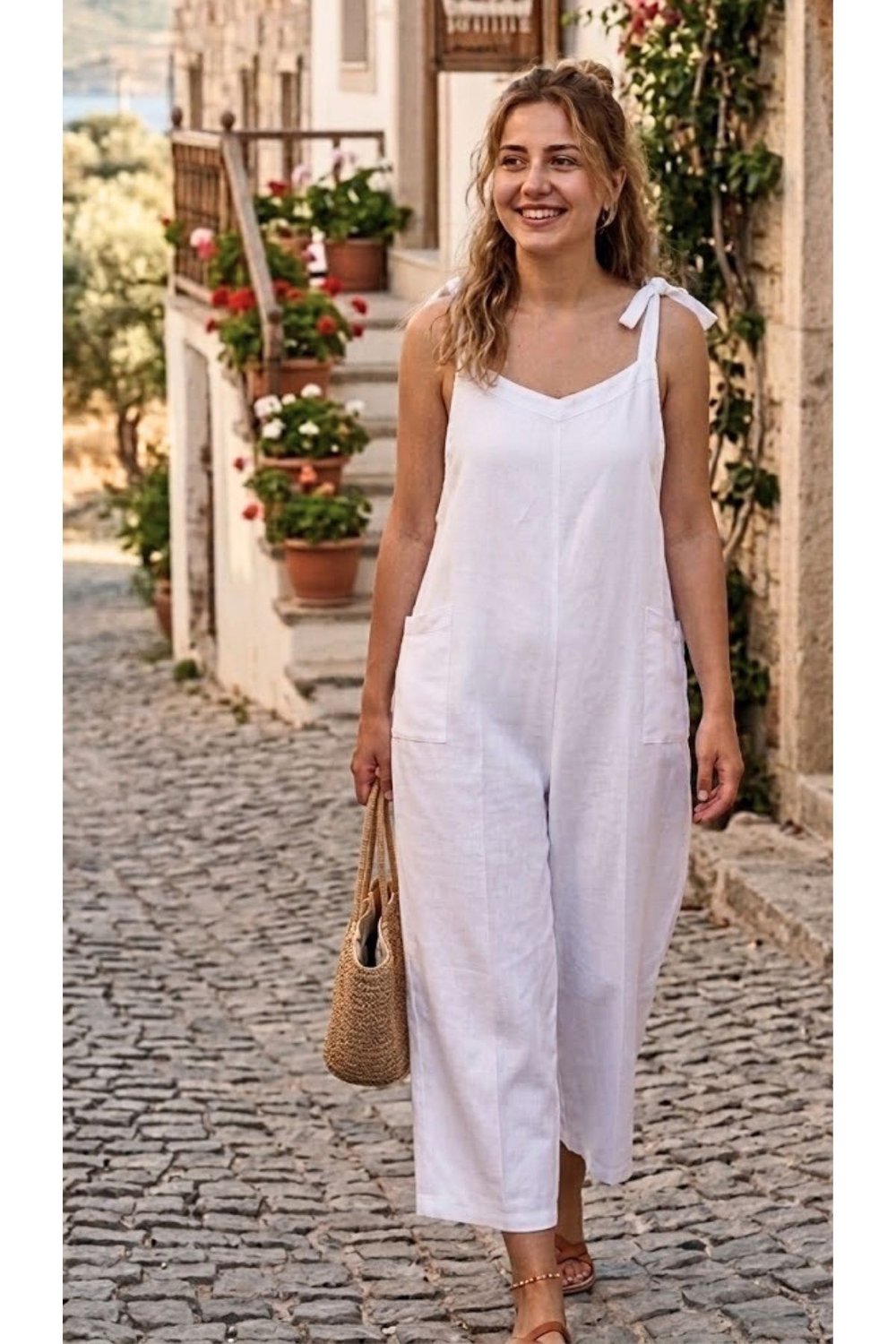 İtalyan Keten Tulum