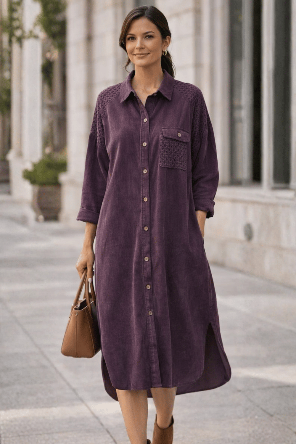Oversize İtalyan Kadife Elbise