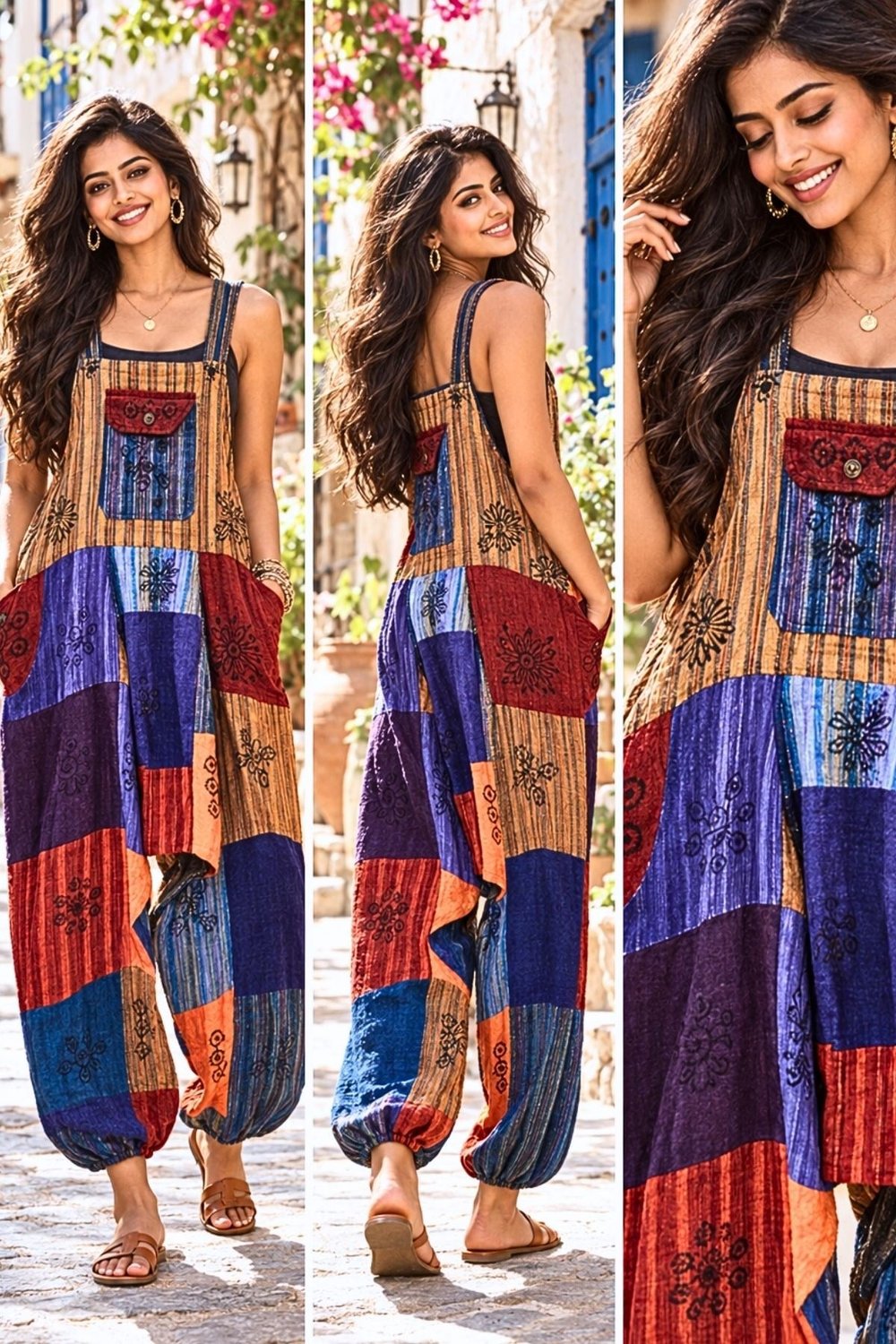 Patchwork Etnik Nepal Şalvar Tulum 