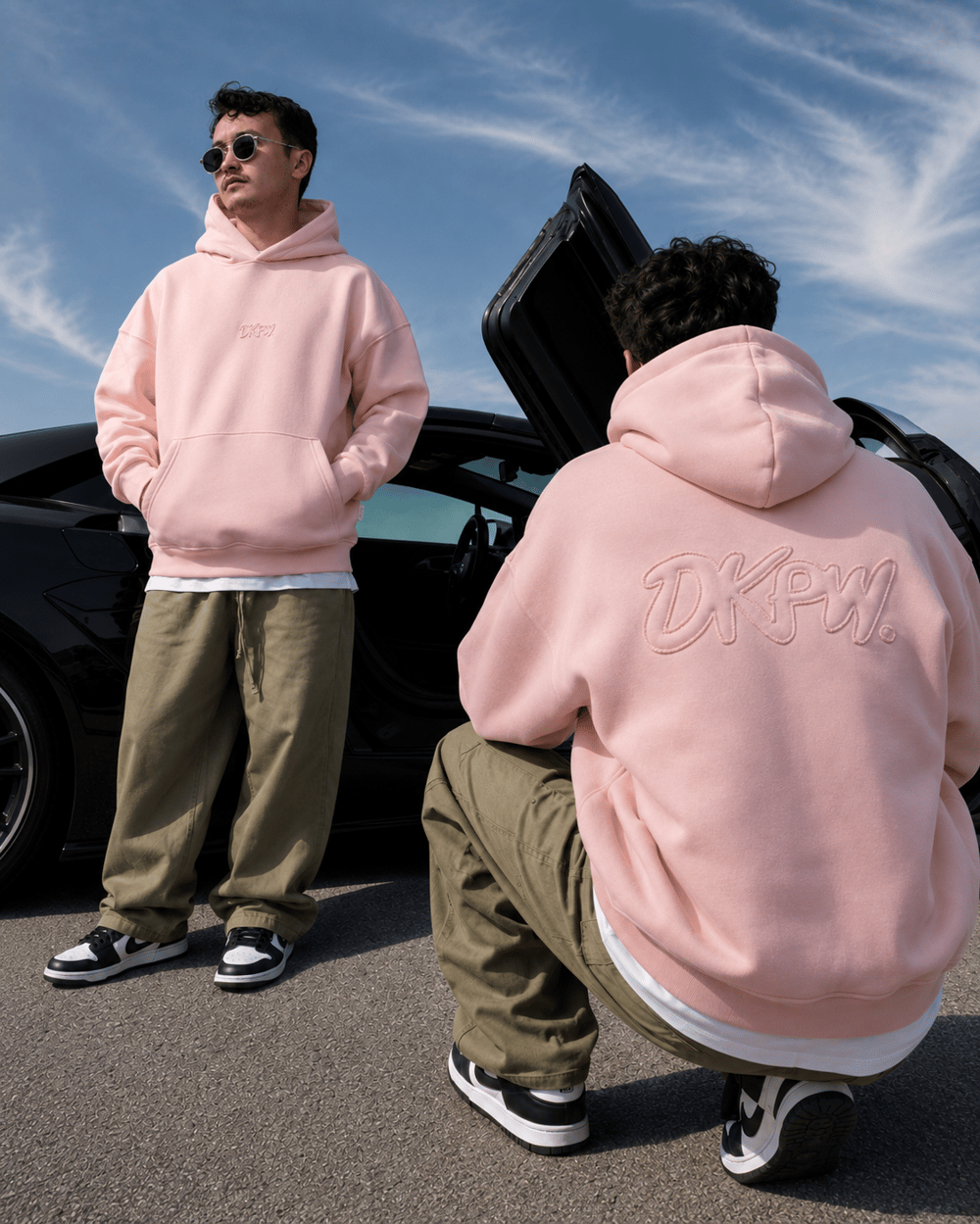 APLİKE BASKI OVERSİZE KAPŞONLU SWEATSHİRT PEMBE