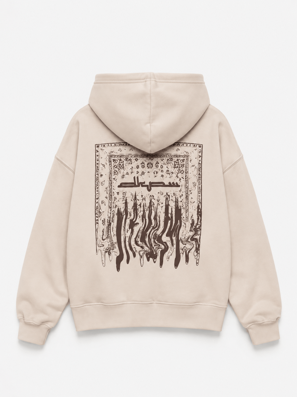 BOXY FİT OVERSİZE KAPŞONLU SWEATSHİRT KREM