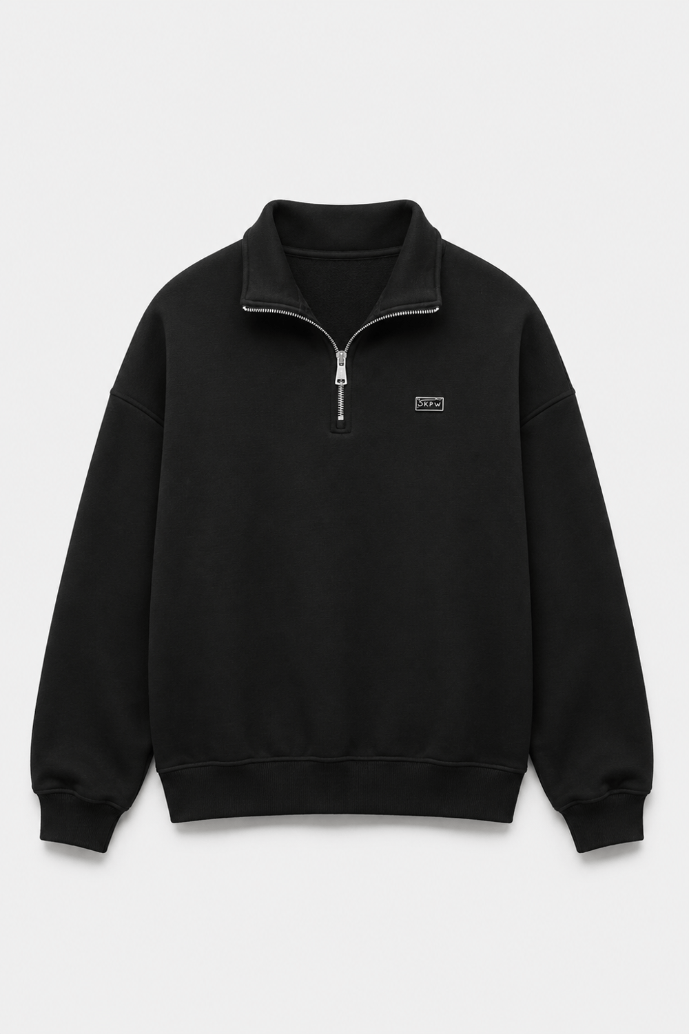 DKPW DEMİR ARMALI YARIM FERMUAR SWEATSHIRT SİYAH
