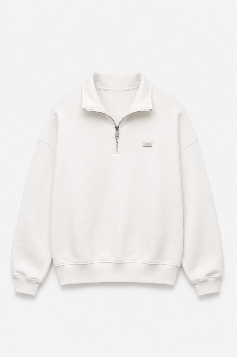 DKPW DEMİR ARMALI YARIM FERMUAR SWEATSHIRT EKRU