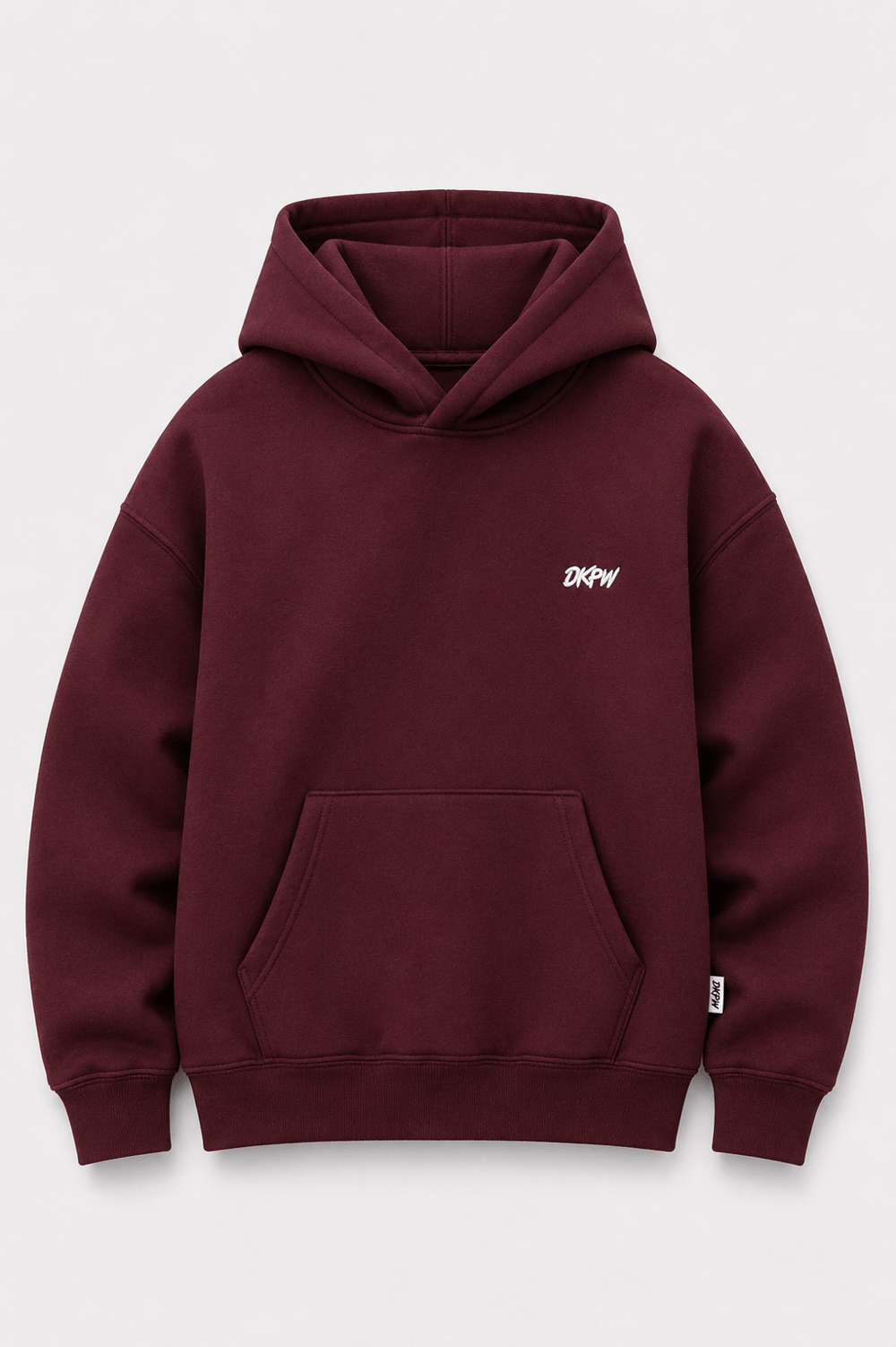 DKPW NAKIŞ DETAYLI BOXYFİT KAPŞONLU SWEATSHİRT BORDO