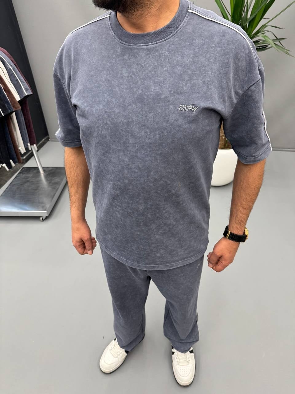 DUKA TONA TON BİYELİ  DKPW FÜME TİŞÖRT