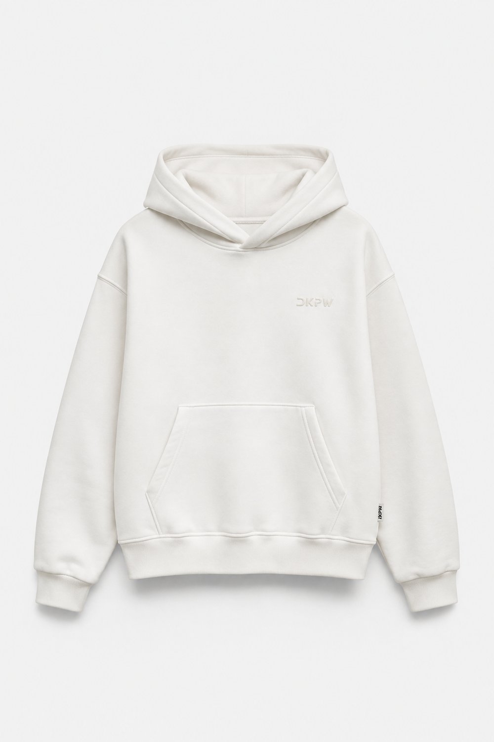 FLOK BASKI DETAYLI BOXYFİT KAPŞONLU SWEATSHIRT EKRU