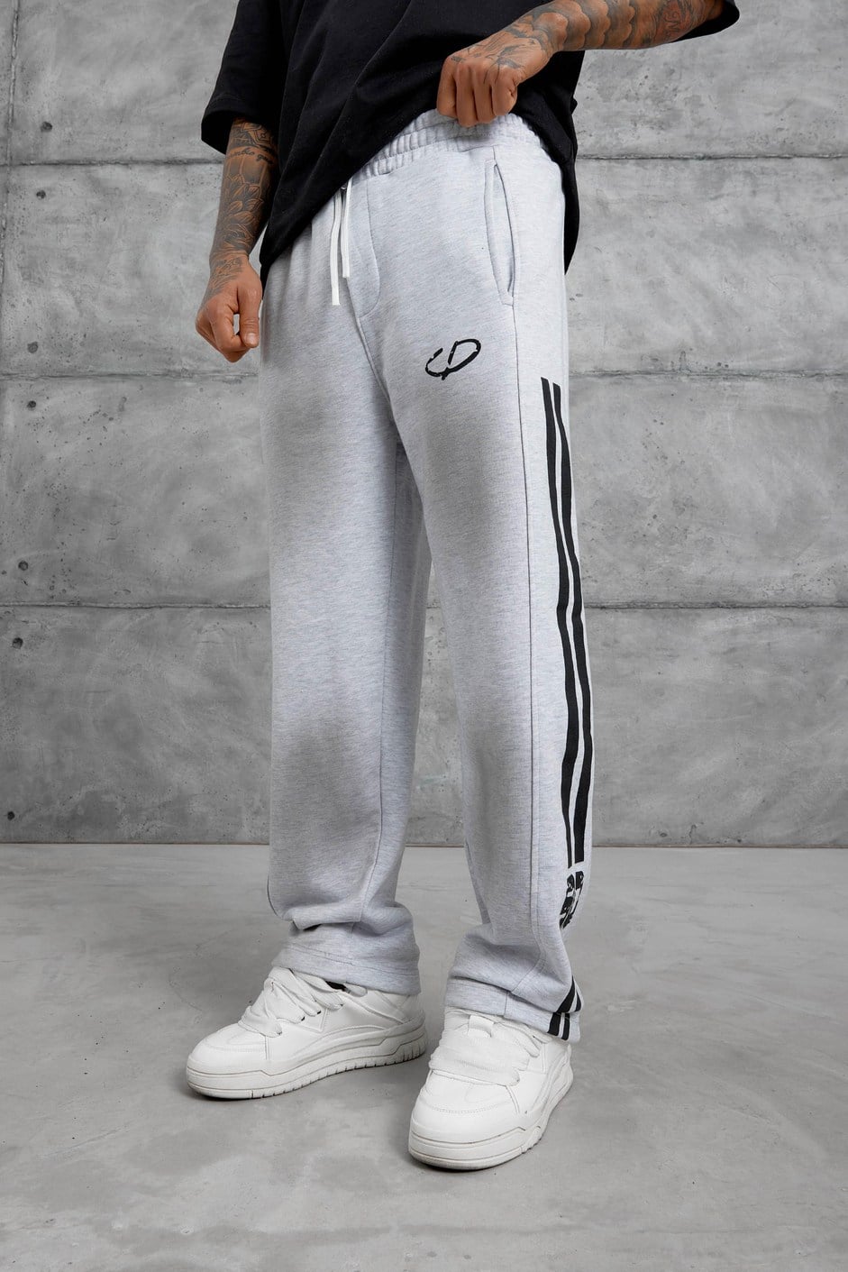 ŞERİTLİ PAÇA 90 BAGGY EŞOFMAN ALTI GRİ