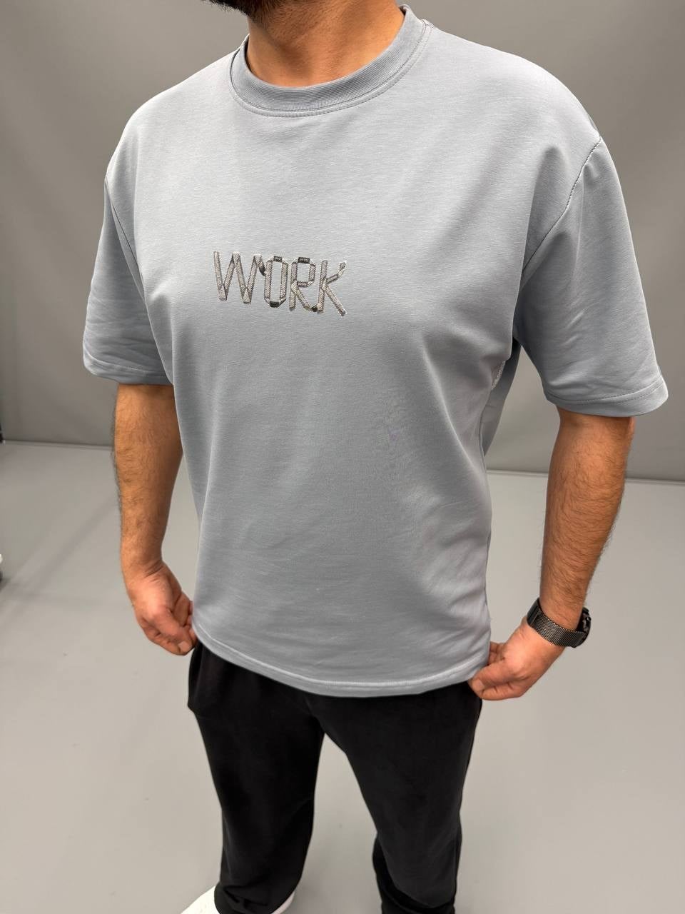 WORK TİŞÖRT MAVİ