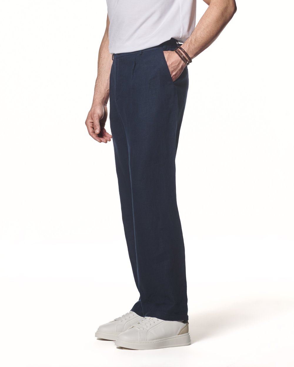 %100 Keten Pantolon