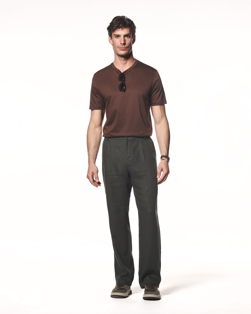 %100 Keten Pantolon
