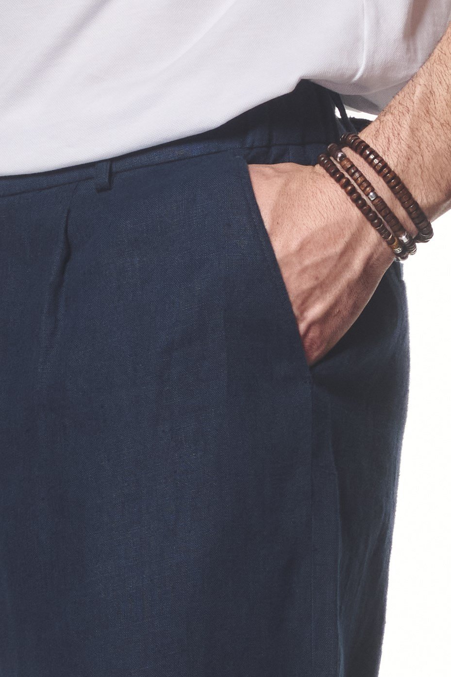 %100 Keten Pantolon