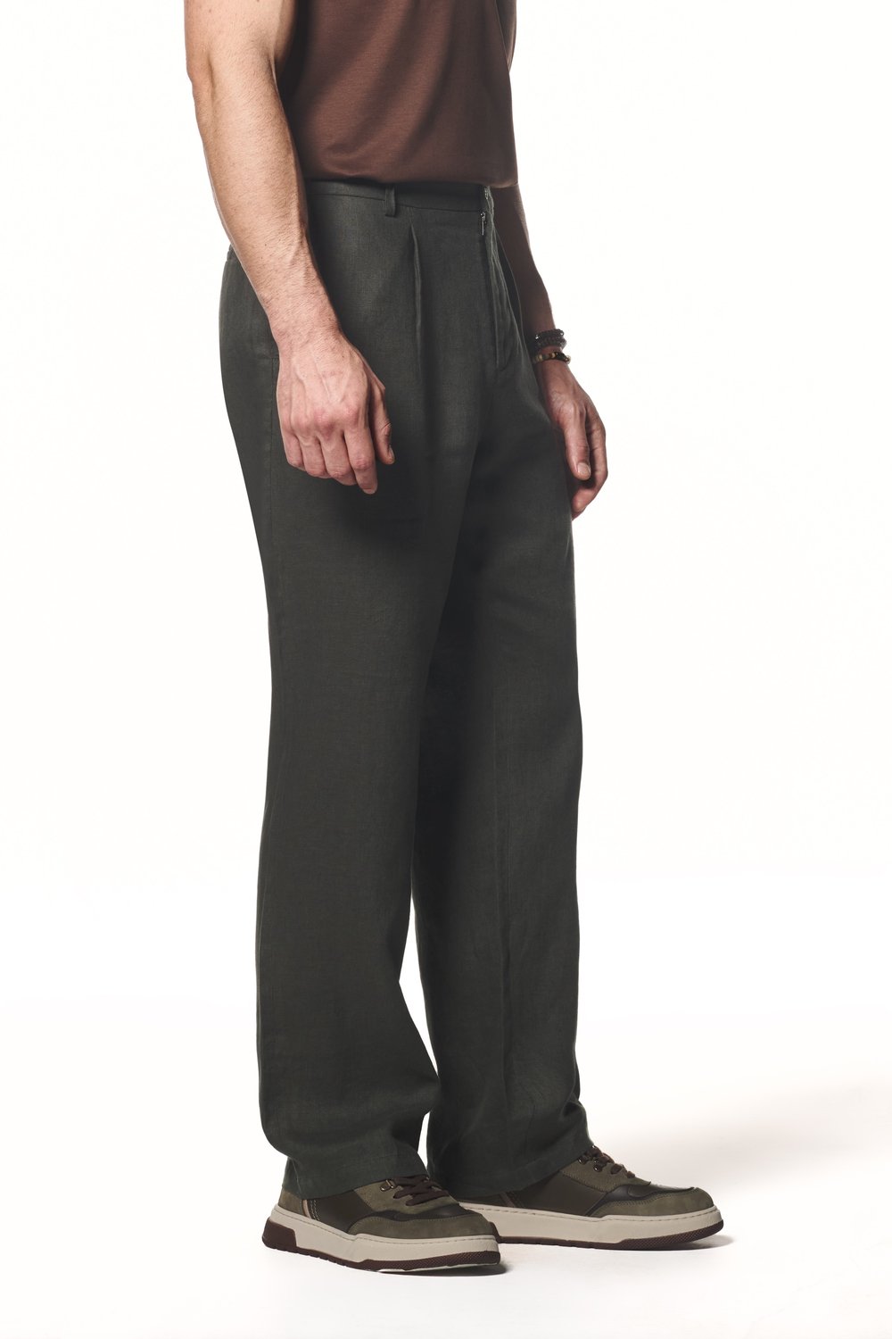 %100 Keten Pantolon