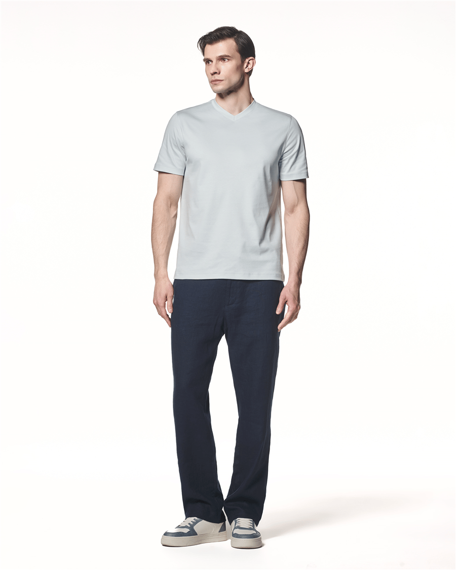 Modal Karışımlı V Yaka T-Shirt