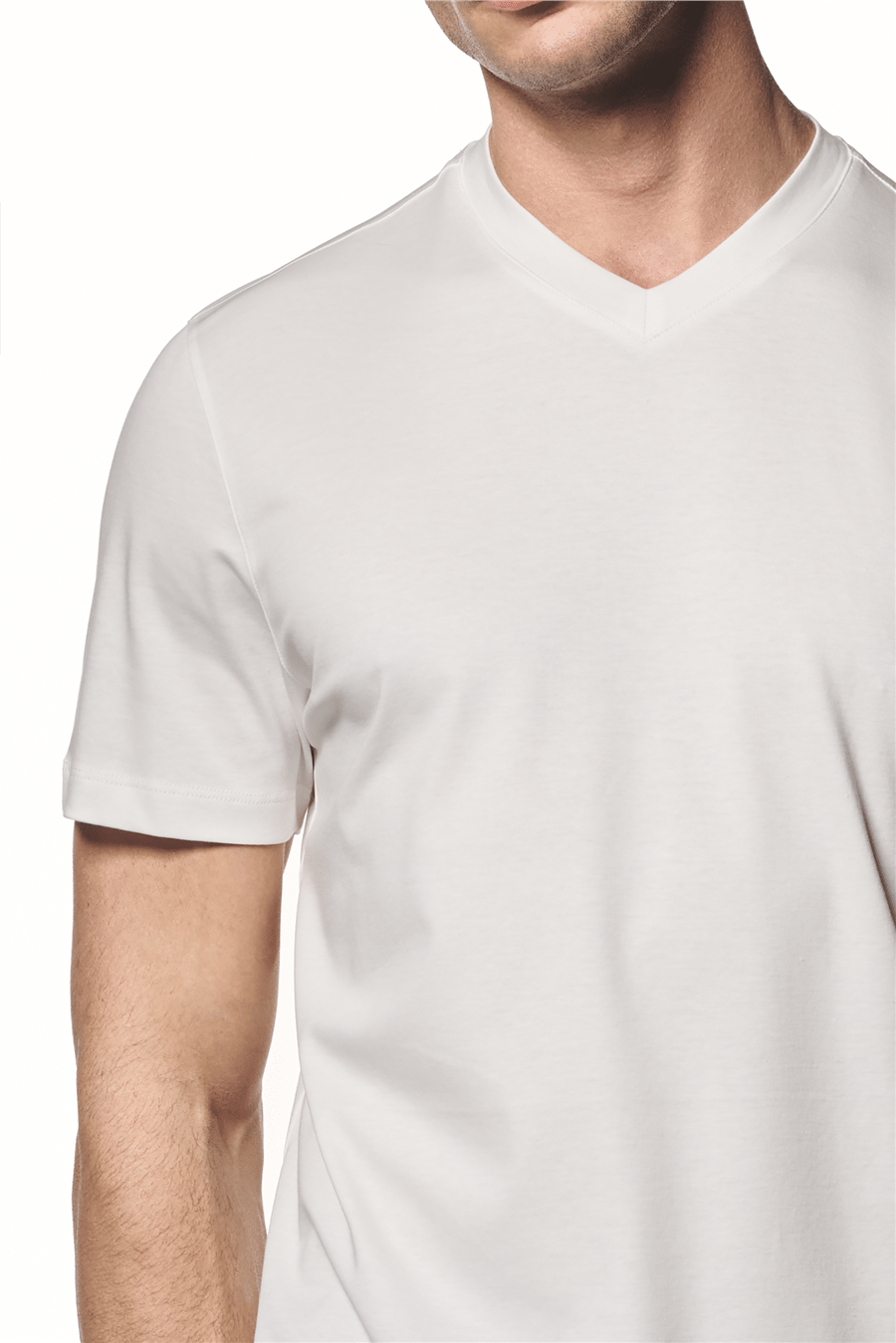 Modal Karışımlı V Yaka T-Shirt