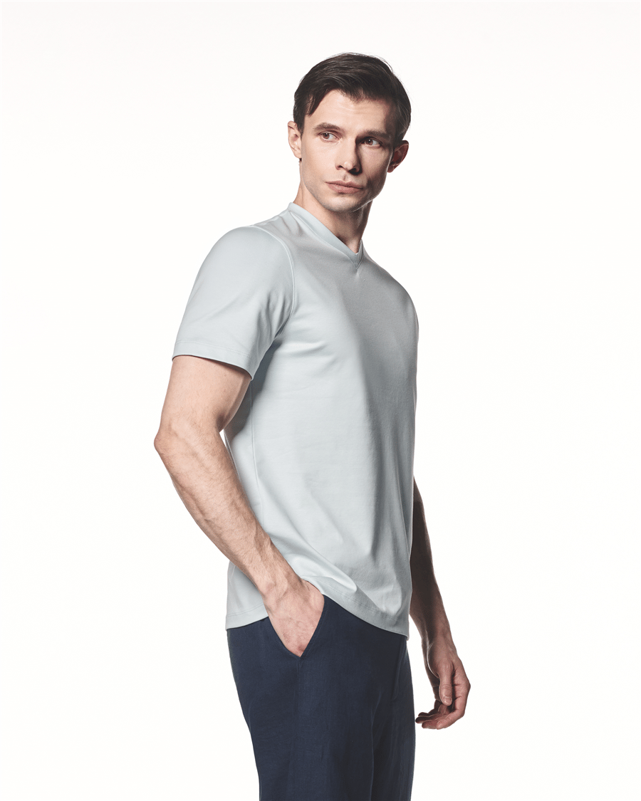 Modal Karışımlı V Yaka T-Shirt
