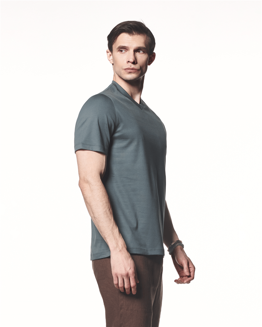 Modal Karışımlı V Yaka T-Shirt