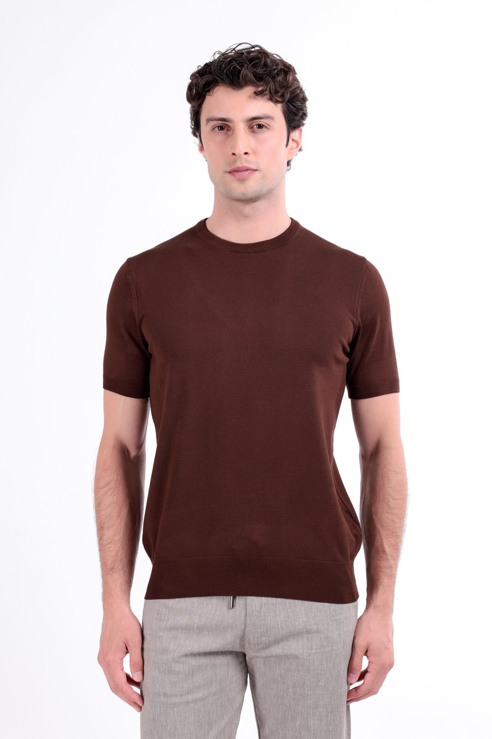 Regular Fit Bisiklet Yaka Triko T-Shirt