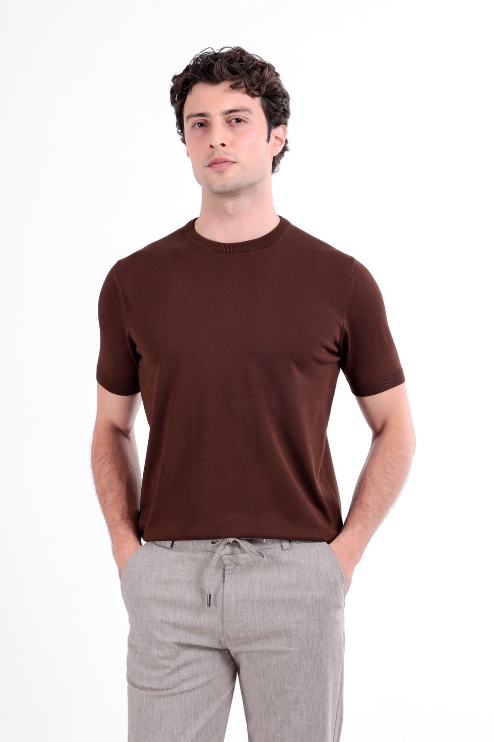 Regular Fit Bisiklet Yaka Triko T-Shirt