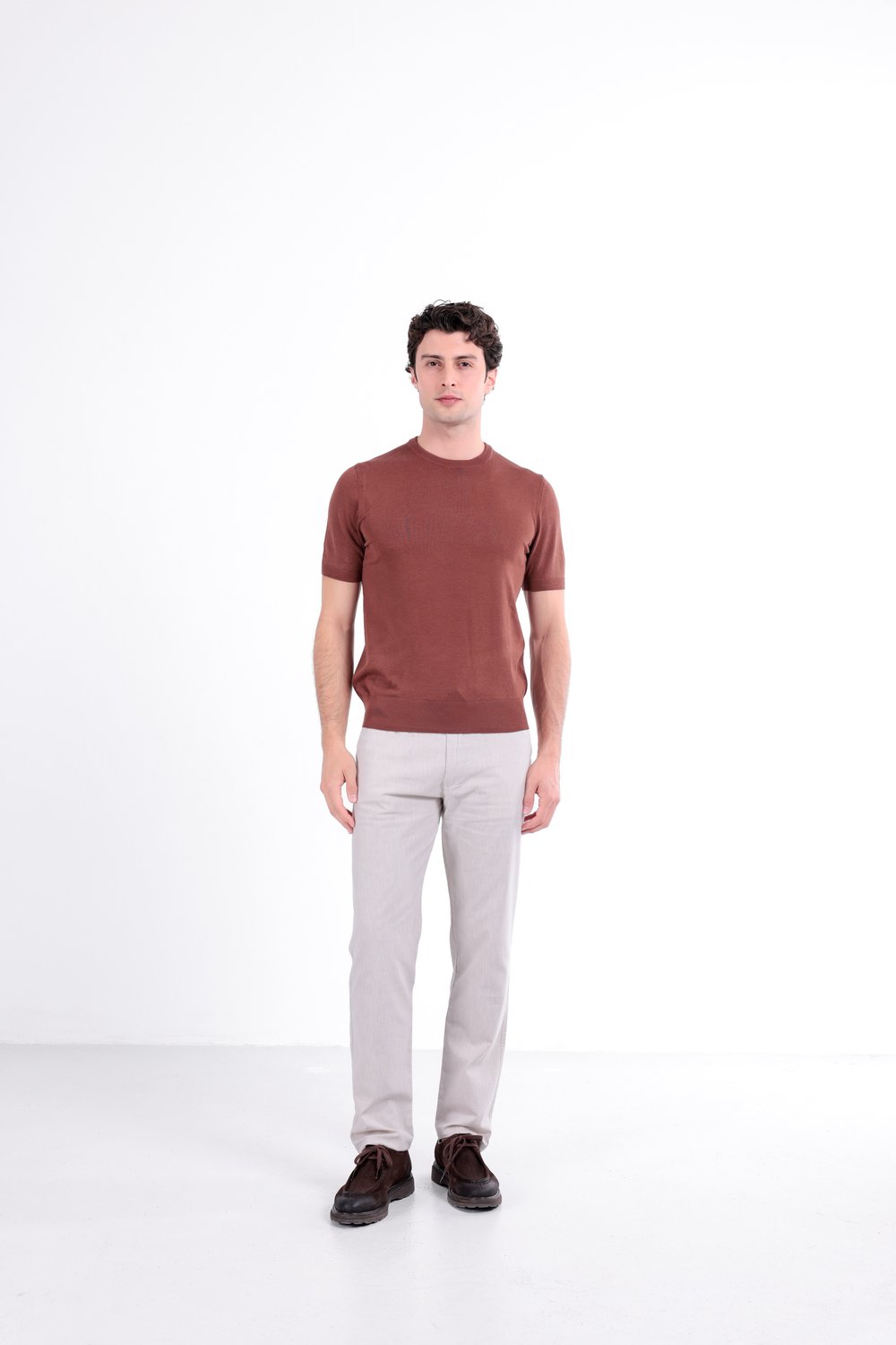 Regular Fit Bisiklet Yaka Triko T-Shirt