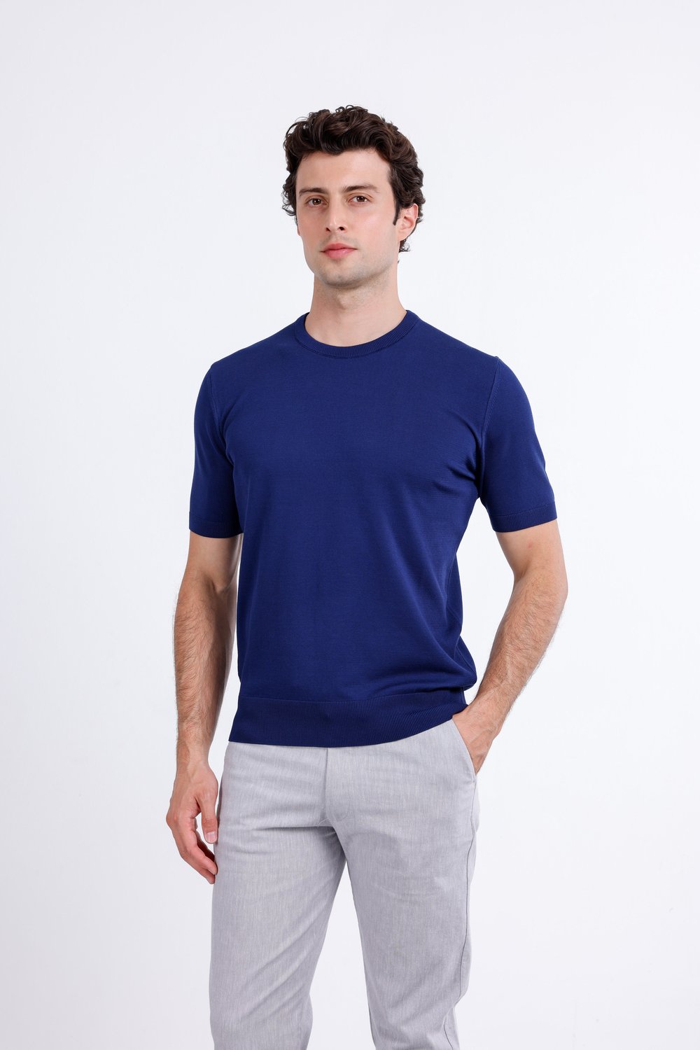 Regular Fit Bisiklet Yaka Triko T-Shirt