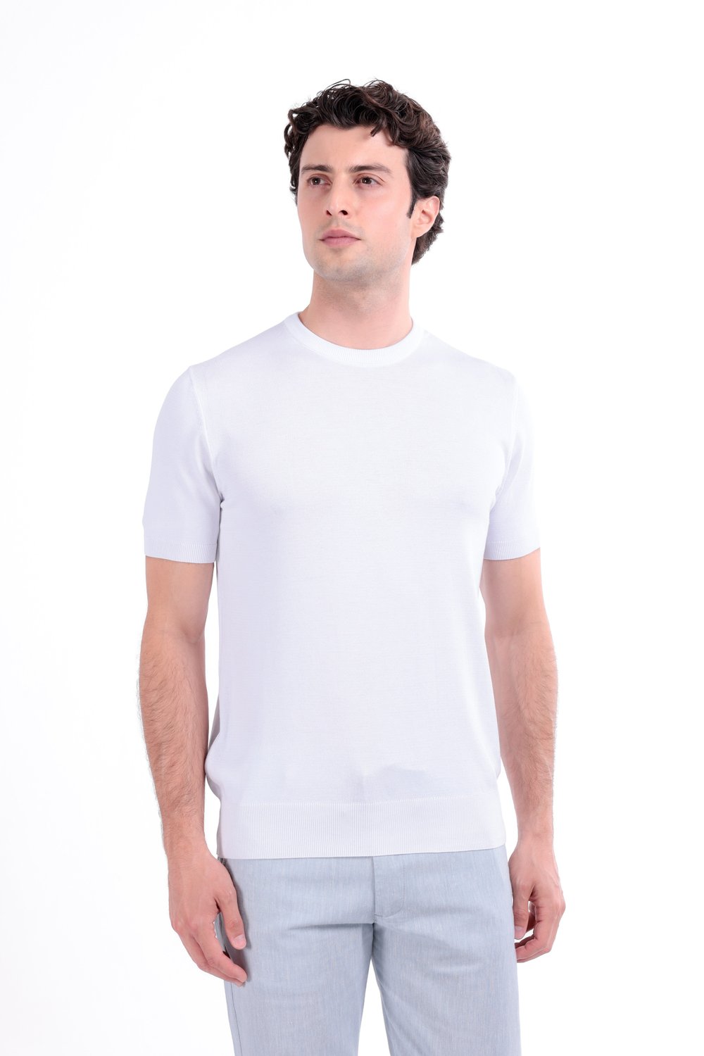 Regular Fit Bisiklet Yaka Triko T-Shirt