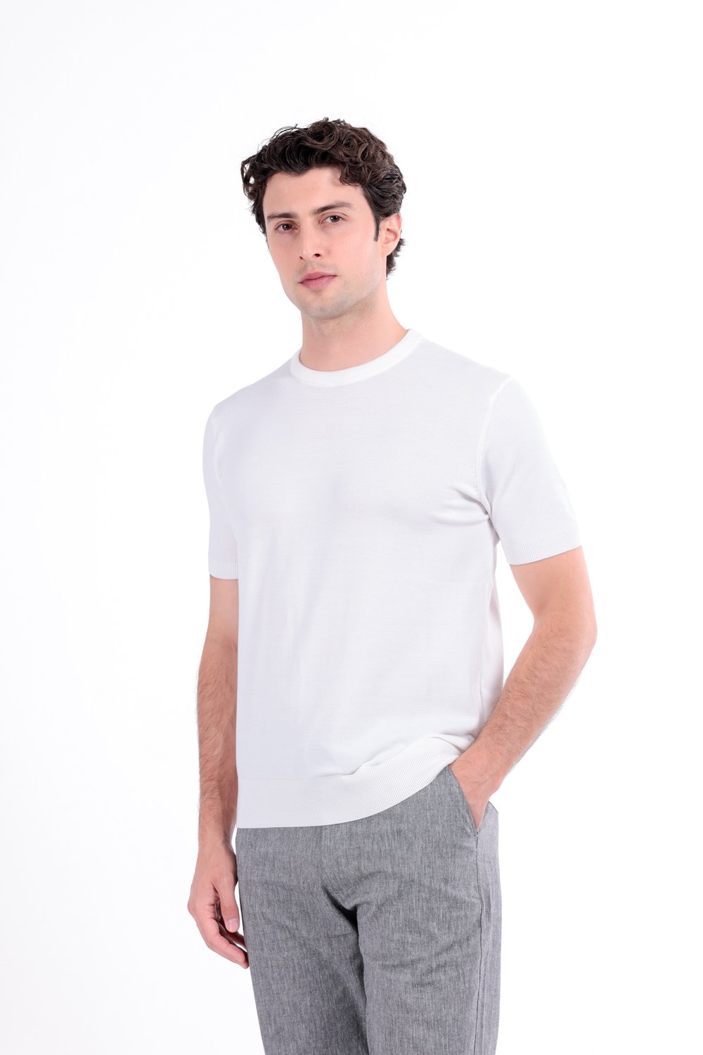 Regular Fit Bisiklet Yaka Triko T-Shirt