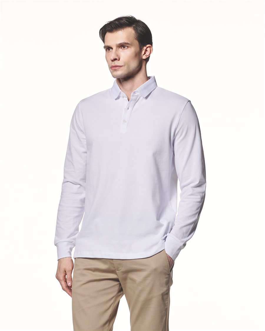 Uzun Kollu Polo Yaka T-Shirt