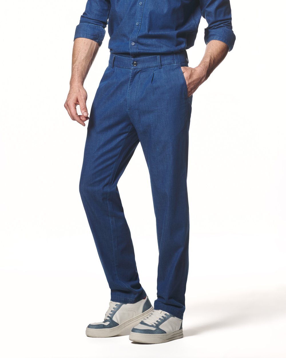 Yumuşak Dokulu Hafif Denim Pantolon