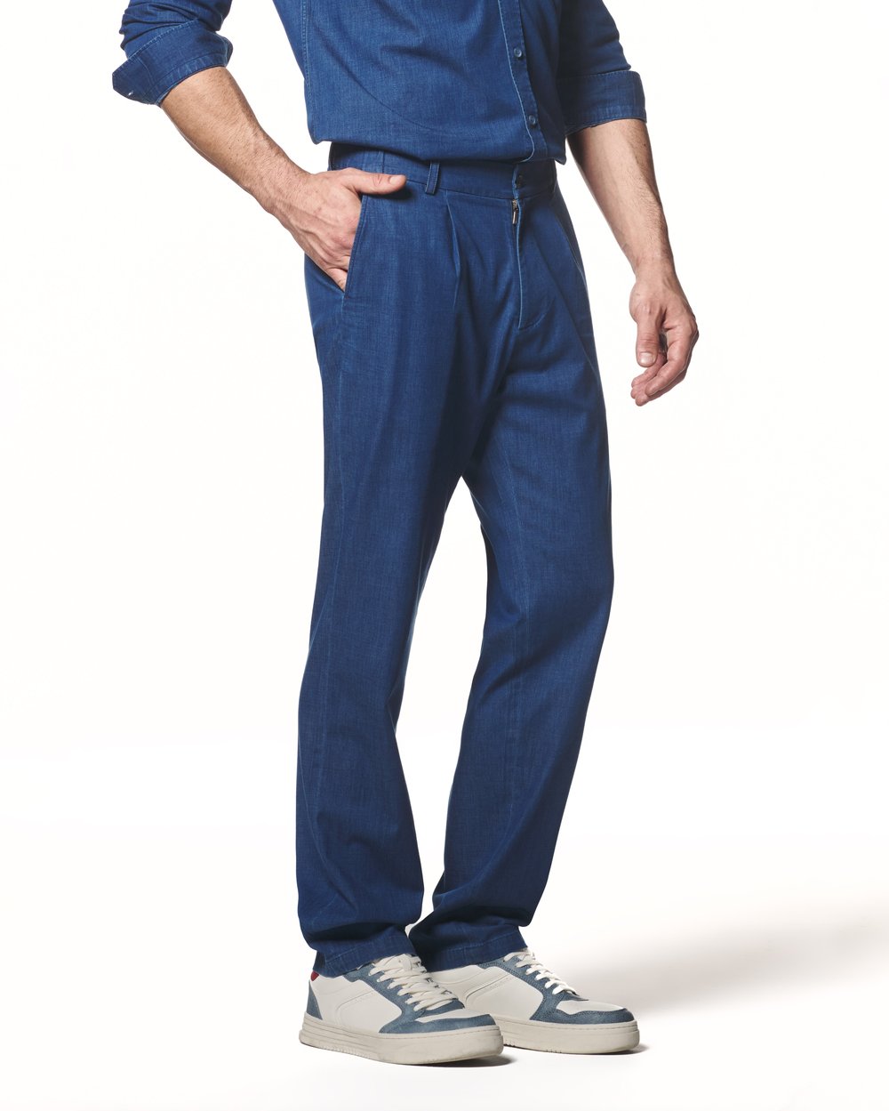 Yumuşak Dokulu Hafif Denim Pantolon