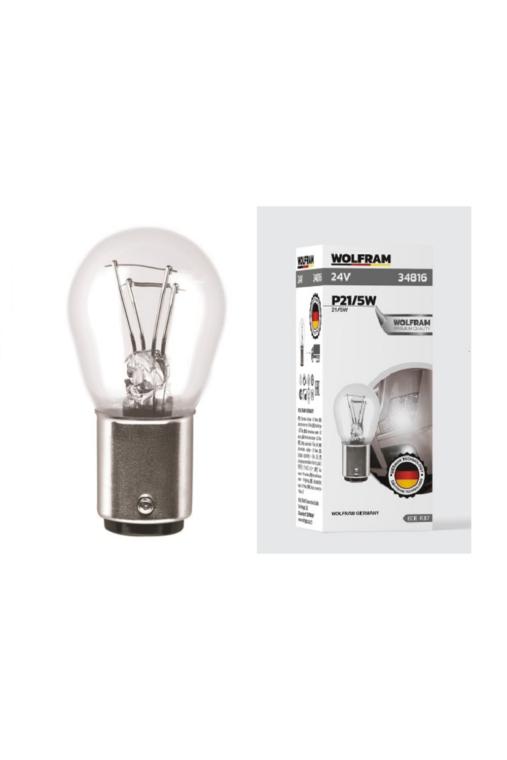 10 ADET AMPUL P21/5W 24V 21/5W 34816