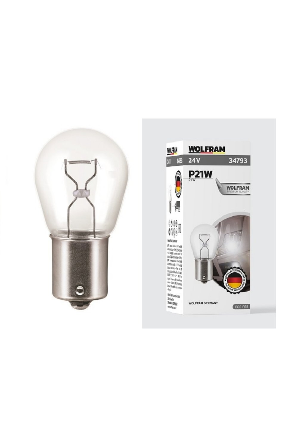 10 ADET AMPUL P21W 24V 21W TEK DUY 34793