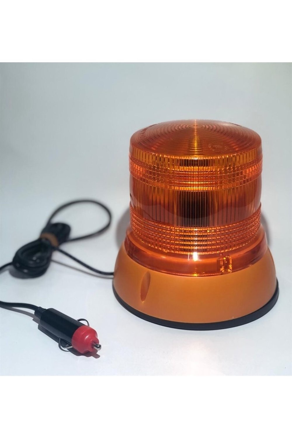 12v-24v Çakar Flaş Tepe Lambası Mıknatıslı Çakmak Fişli Ledli Turuncu Uyumlu