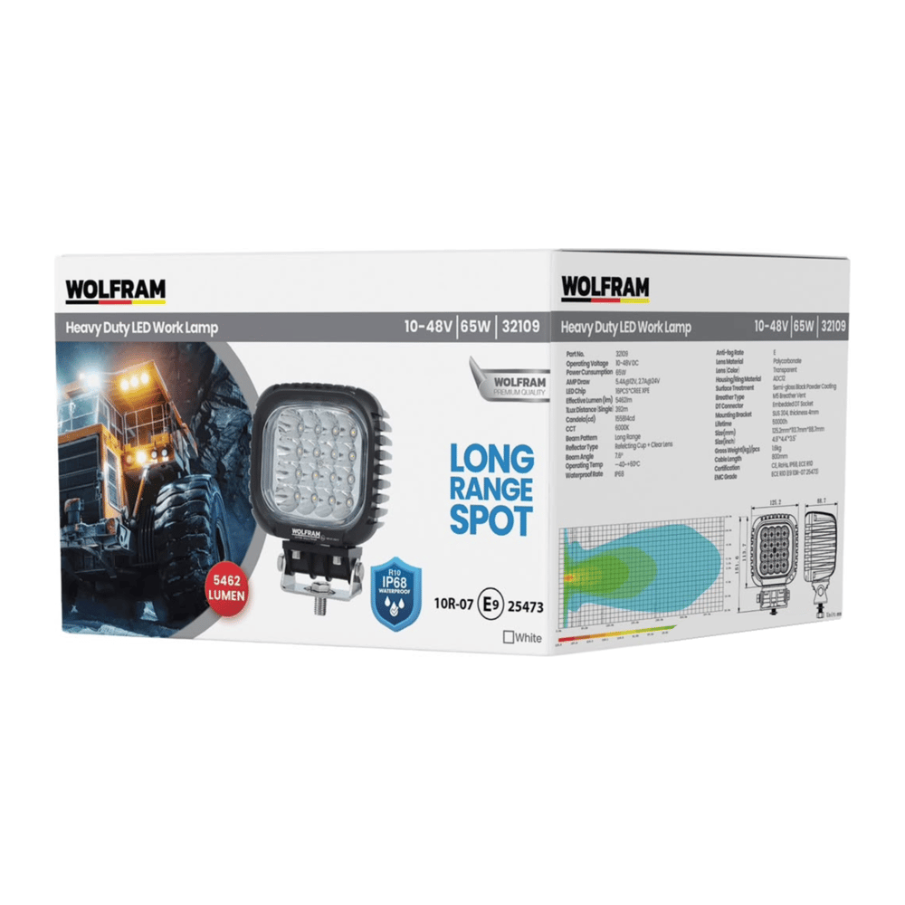 Wolfram Sarsıntıya Dayanıklı Ağır Hizmet Led Çalışma Lambası - WOLFRAM 32109