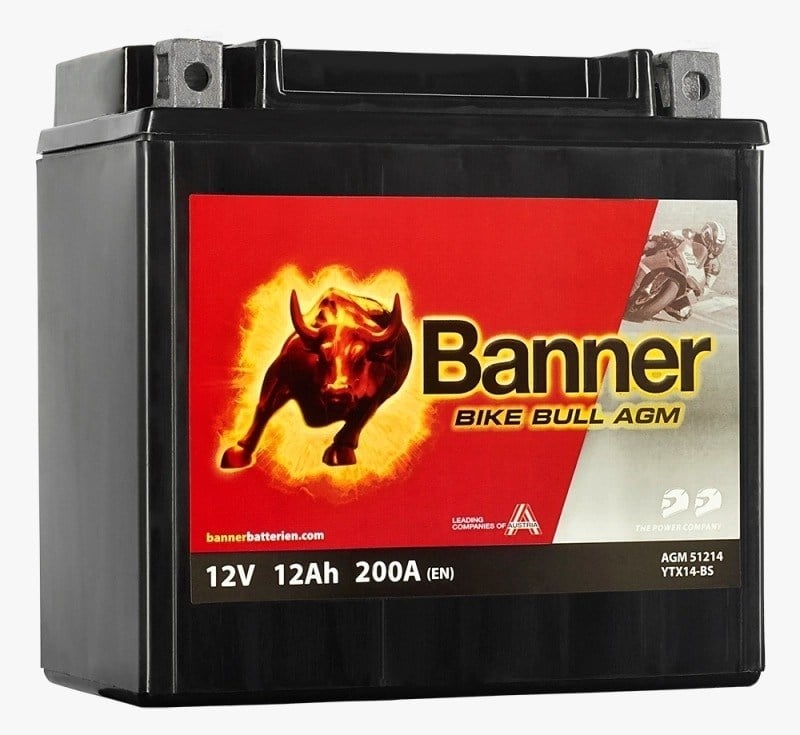 BANNER Bike Bull AGM 51214 YTX14-BS 12 V 12 Ah 1