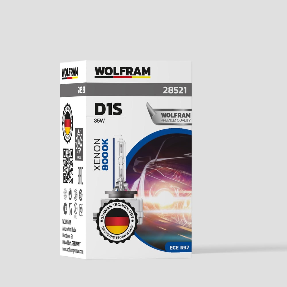 D1S Xenon Ampul Beyaz Işık 12V 35W - WOLFRAM 28521