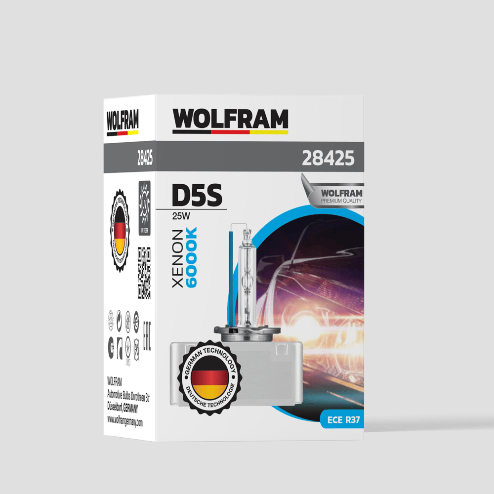 D5S Xenon Ampül Beyaz Işık 12V 25W - WOLFRAM 28425