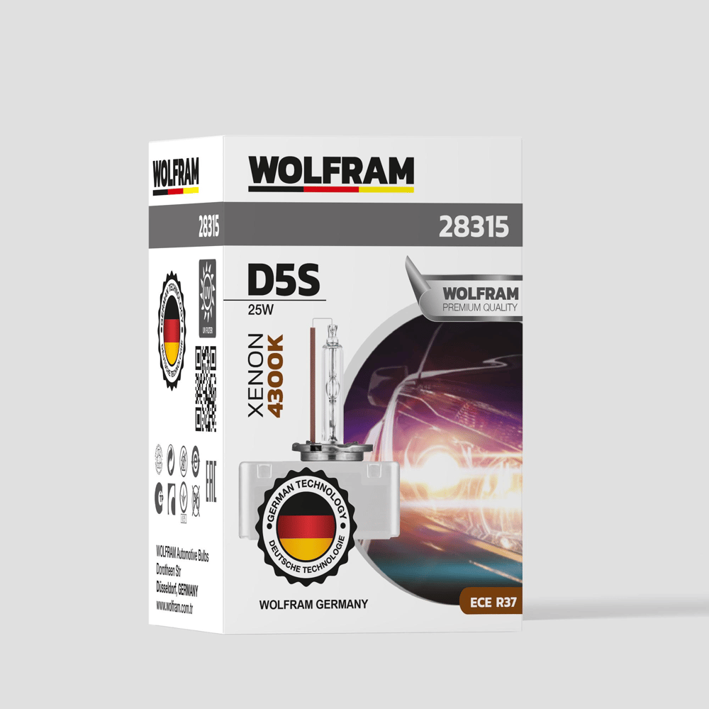 D5S Xenon Ampül Standart Işık 12V 25W - WOLFRAM 28315