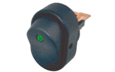 ENG PRO Oval üniversal LED li açma-kapama anahtarı YEŞİL 24V 10A PRO PB 0317