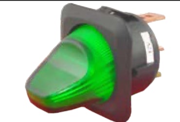 ENG PRO Sağ-sol anahtar LED li YEŞİL 12V 25A PRO PB 0256