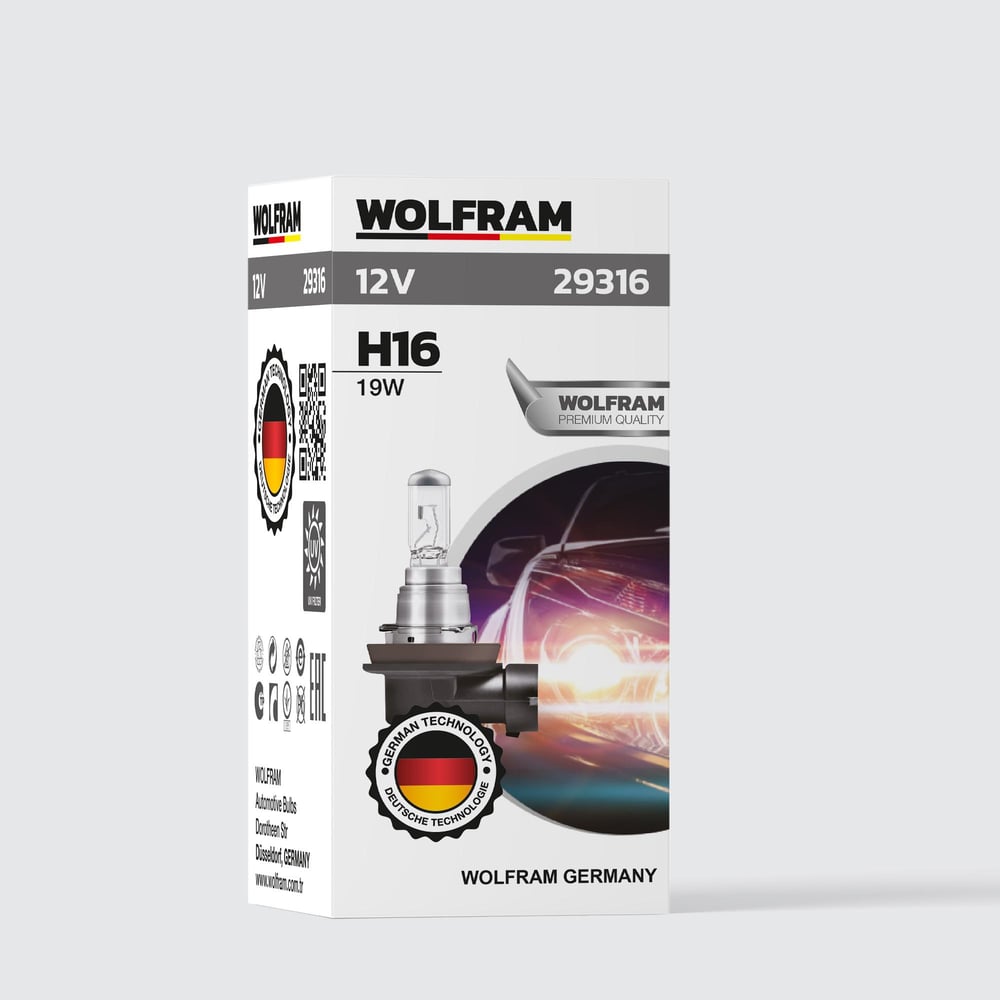 H16 Ampul Standart Işık 12V 19W - WOLFRAM 29316
