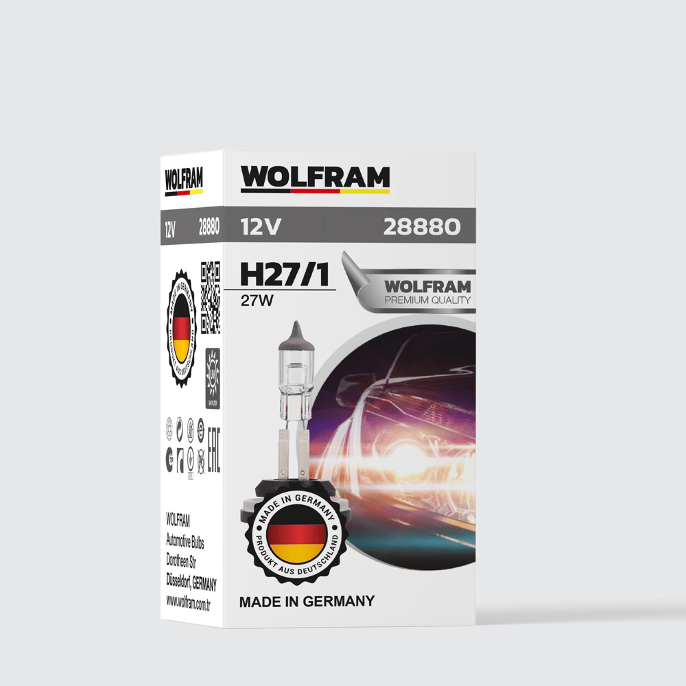 H27 880 Ampul Standart Işık Düz Soket 12V 27W - WOLFRAM 28880