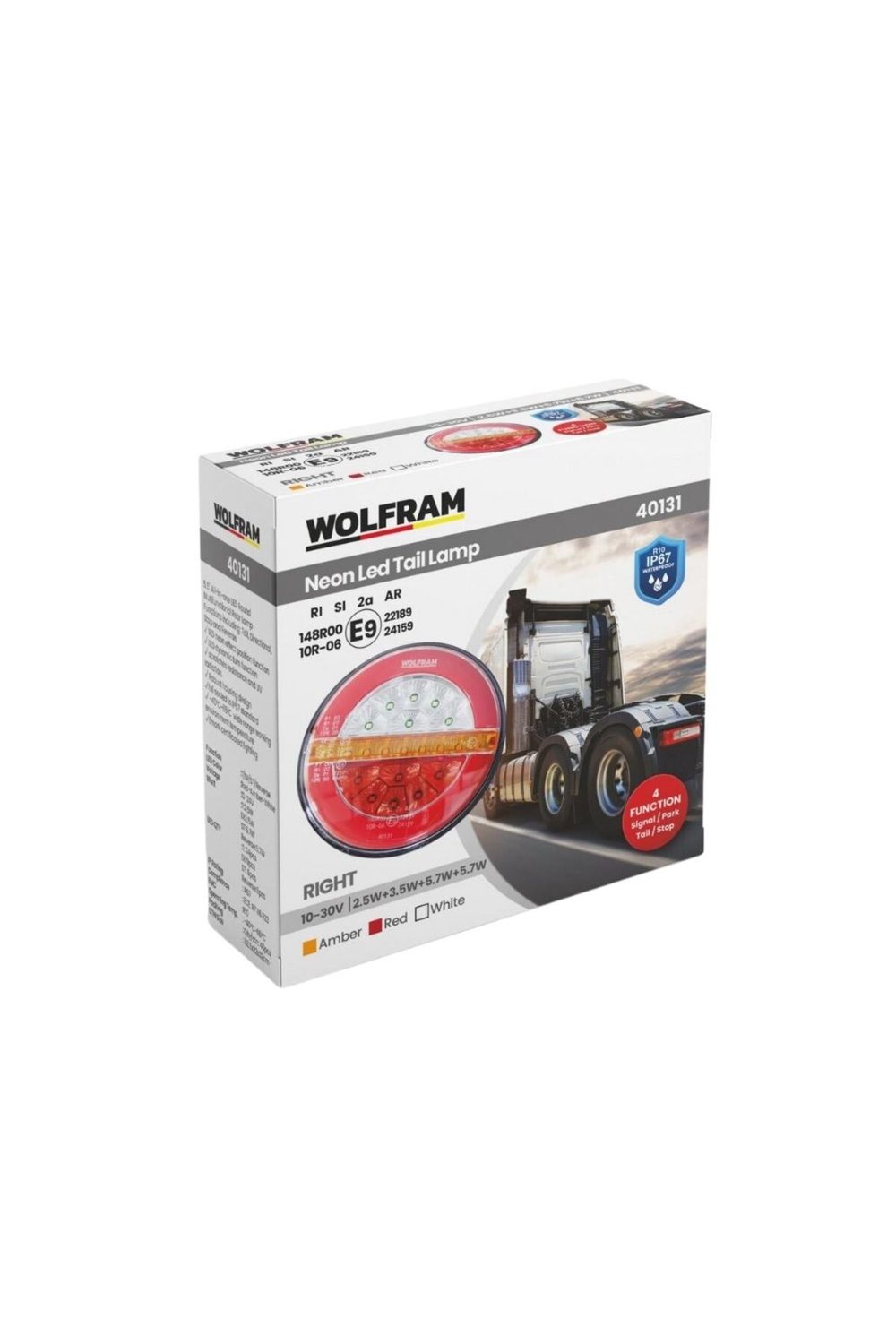 Led Yuvarlak 4 Fonksiyonlu Stop-Sinyal-Park-Geri Vites 10-30V E9 Belgeli Sağ 40131